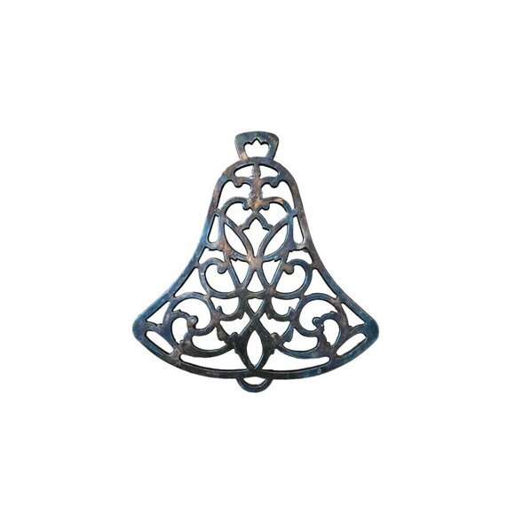 Vintage WM A Rogers Silver Plated‎ Bell Trivet, Christmas Decor. Spoon Re… - Picture 1 of 2